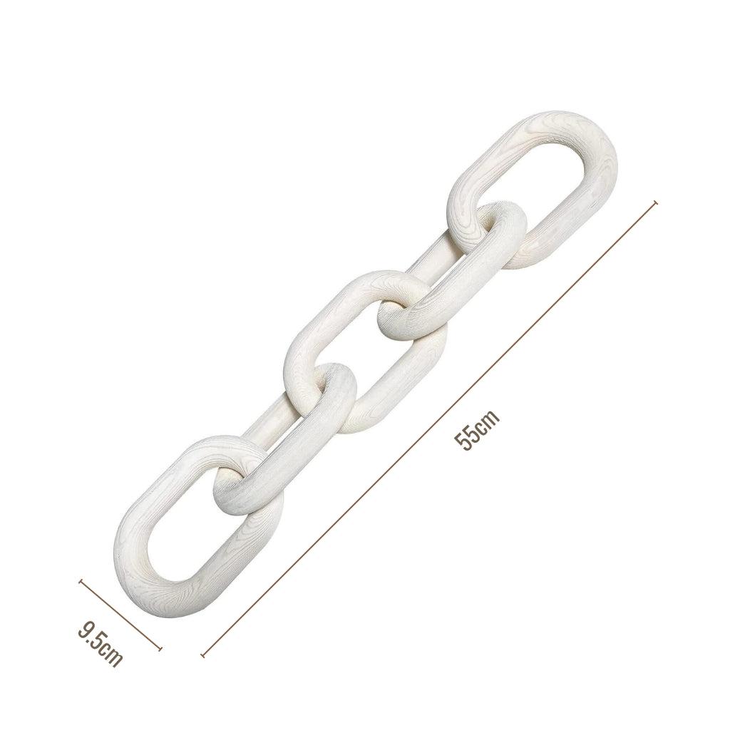5-Link Wooden Chain Decorative Object
