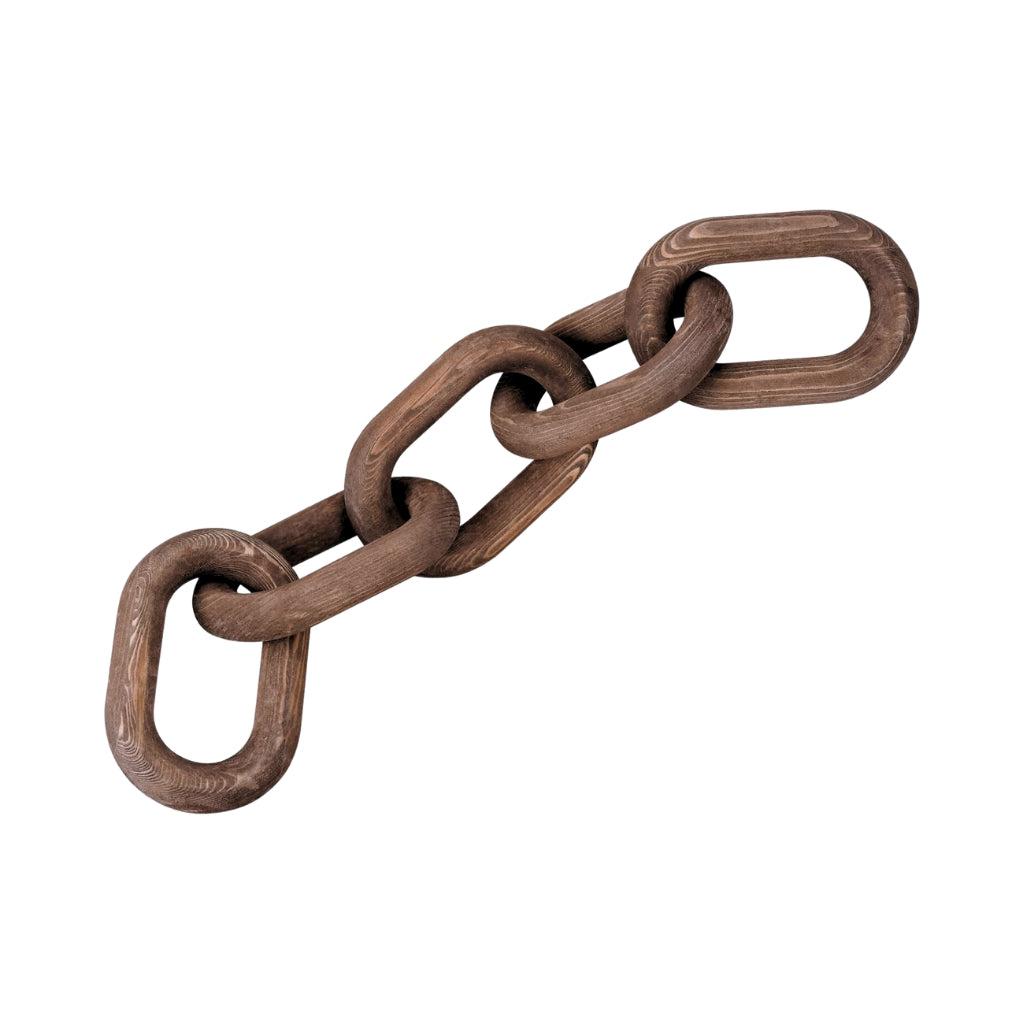 5-Link Wooden Chain Decorative Object