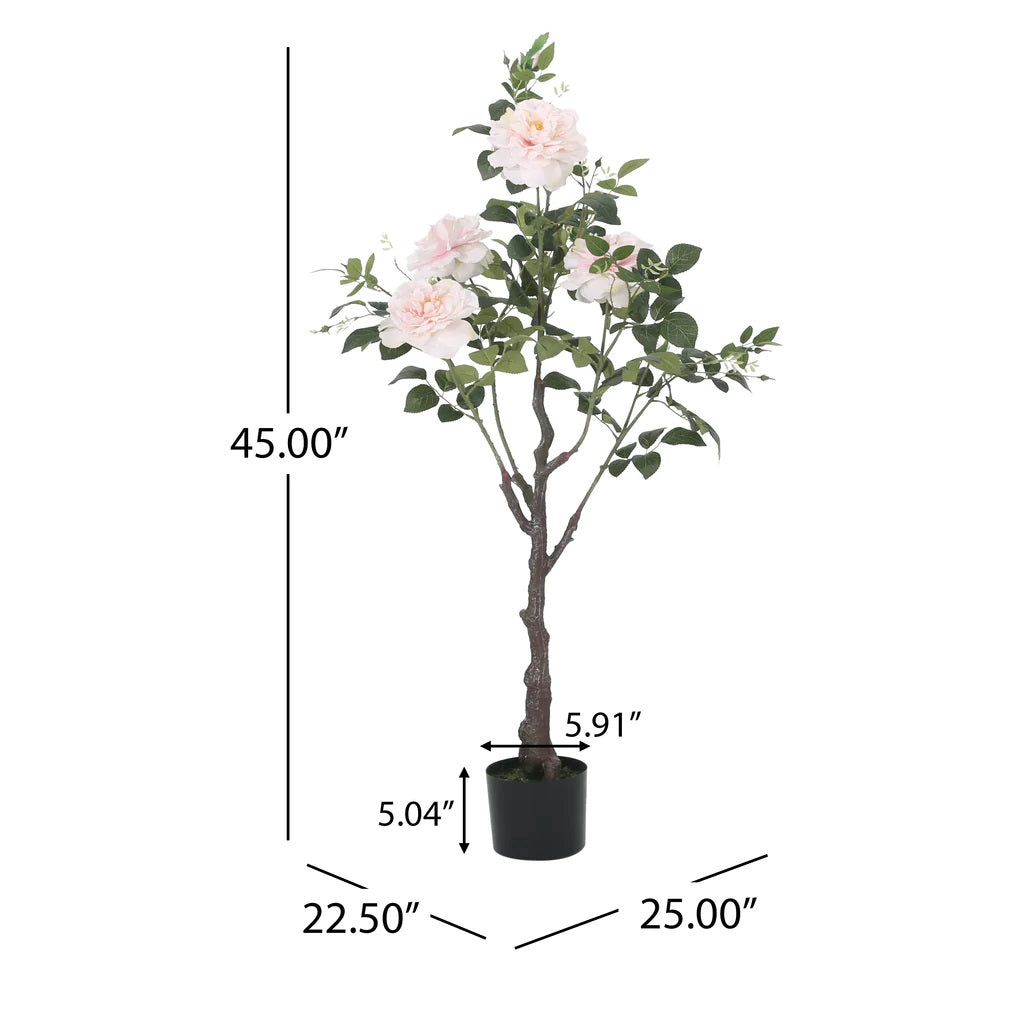 Bergweg 3.8' x 2' Artificial Rose Tree