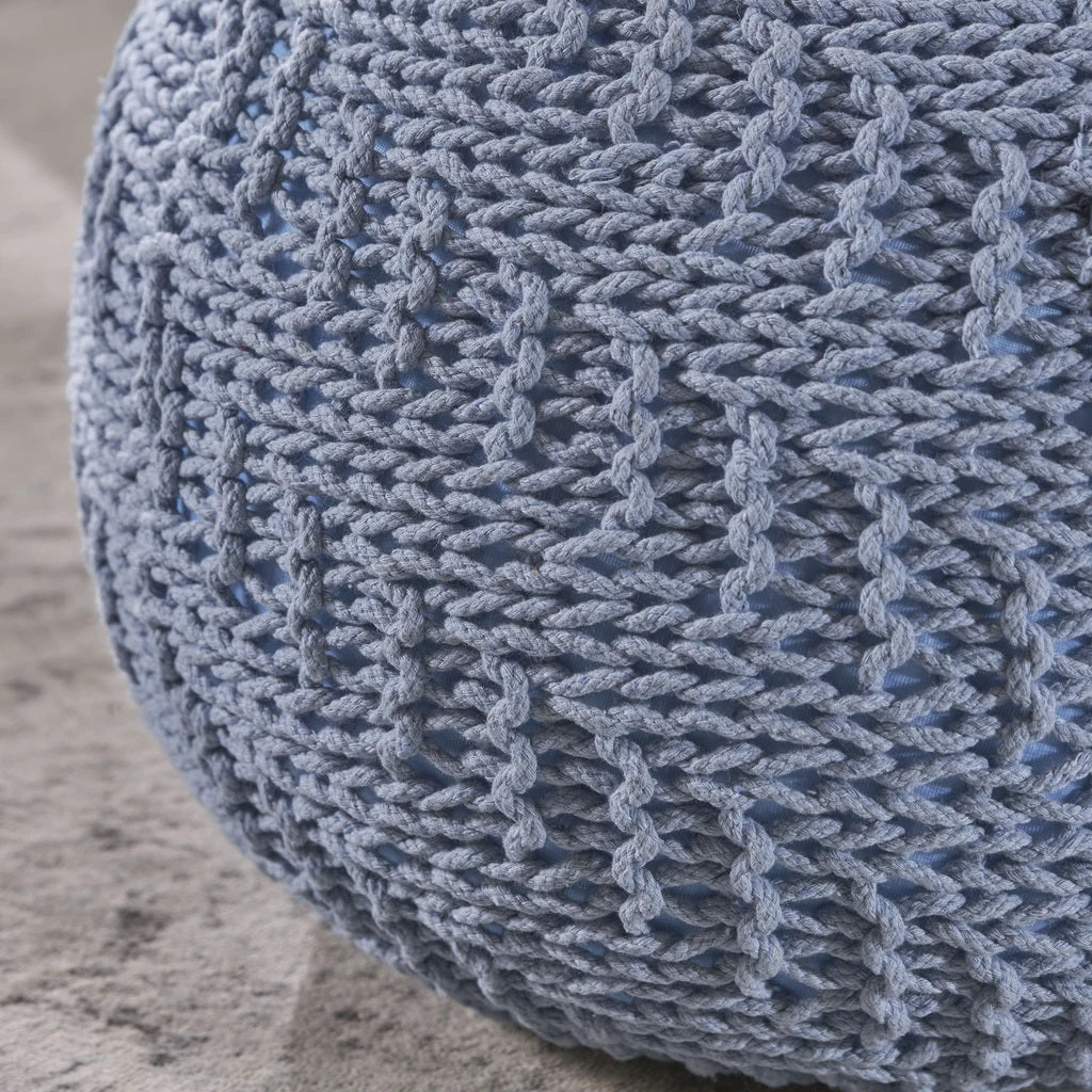 Beryl Knitted Cotton Pouf