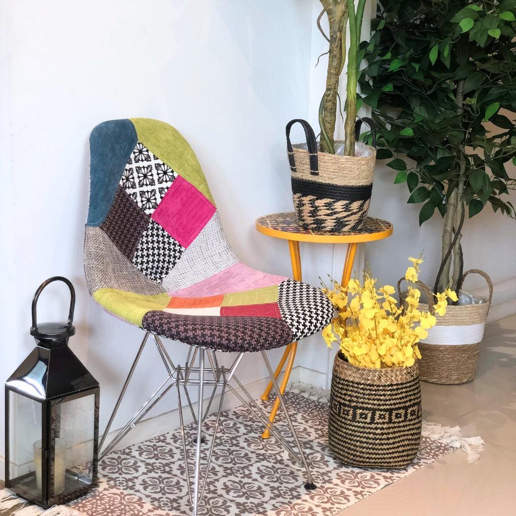 Black Seagrass Handwoven Planter Basket