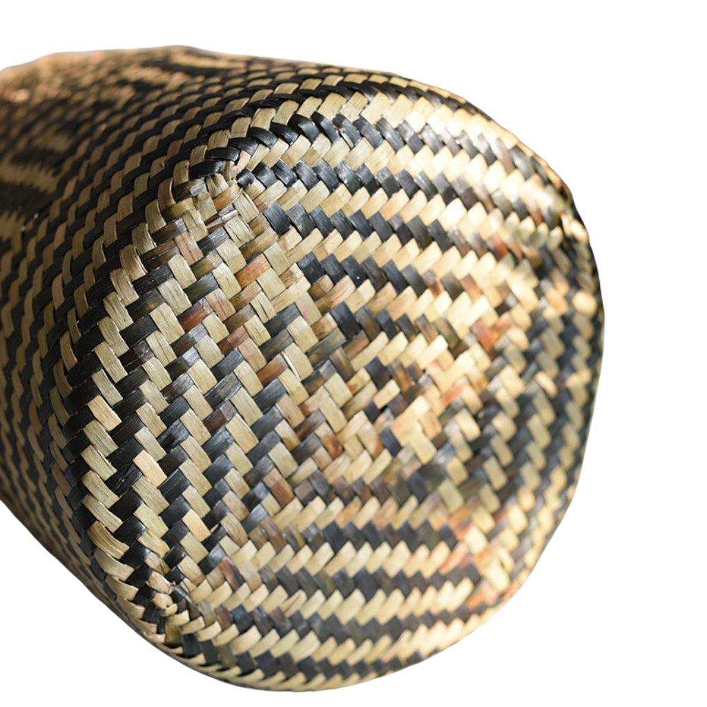 Black Seagrass Handwoven Planter Basket