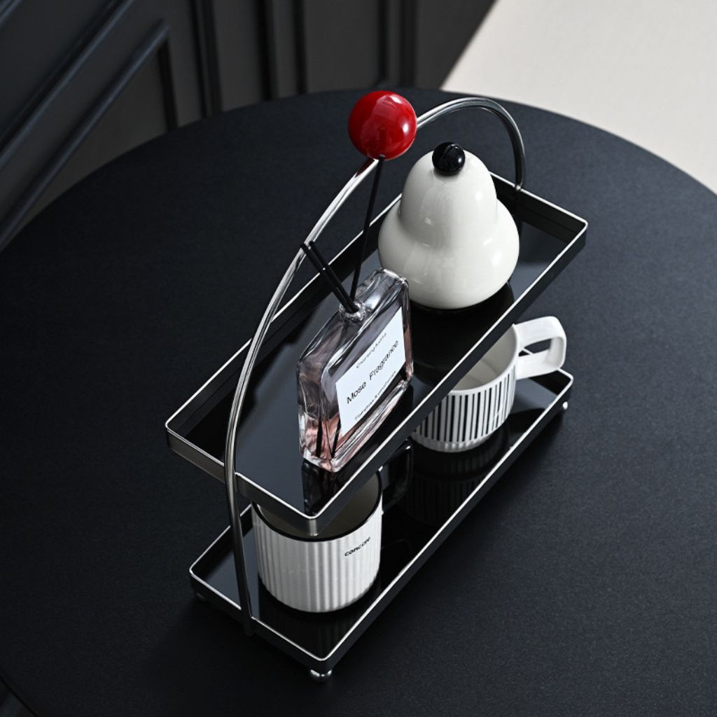 Black Stainless Steel Cosmetic Organiser Display Shelf