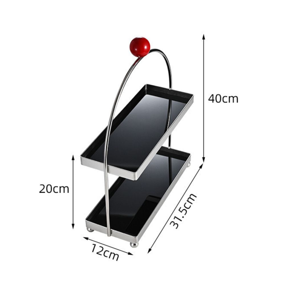 Black Stainless Steel Cosmetic Organiser Display Shelf