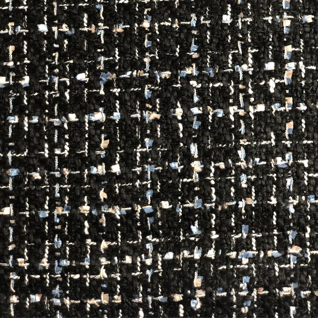 Black Tweed Throw Pillow Cover