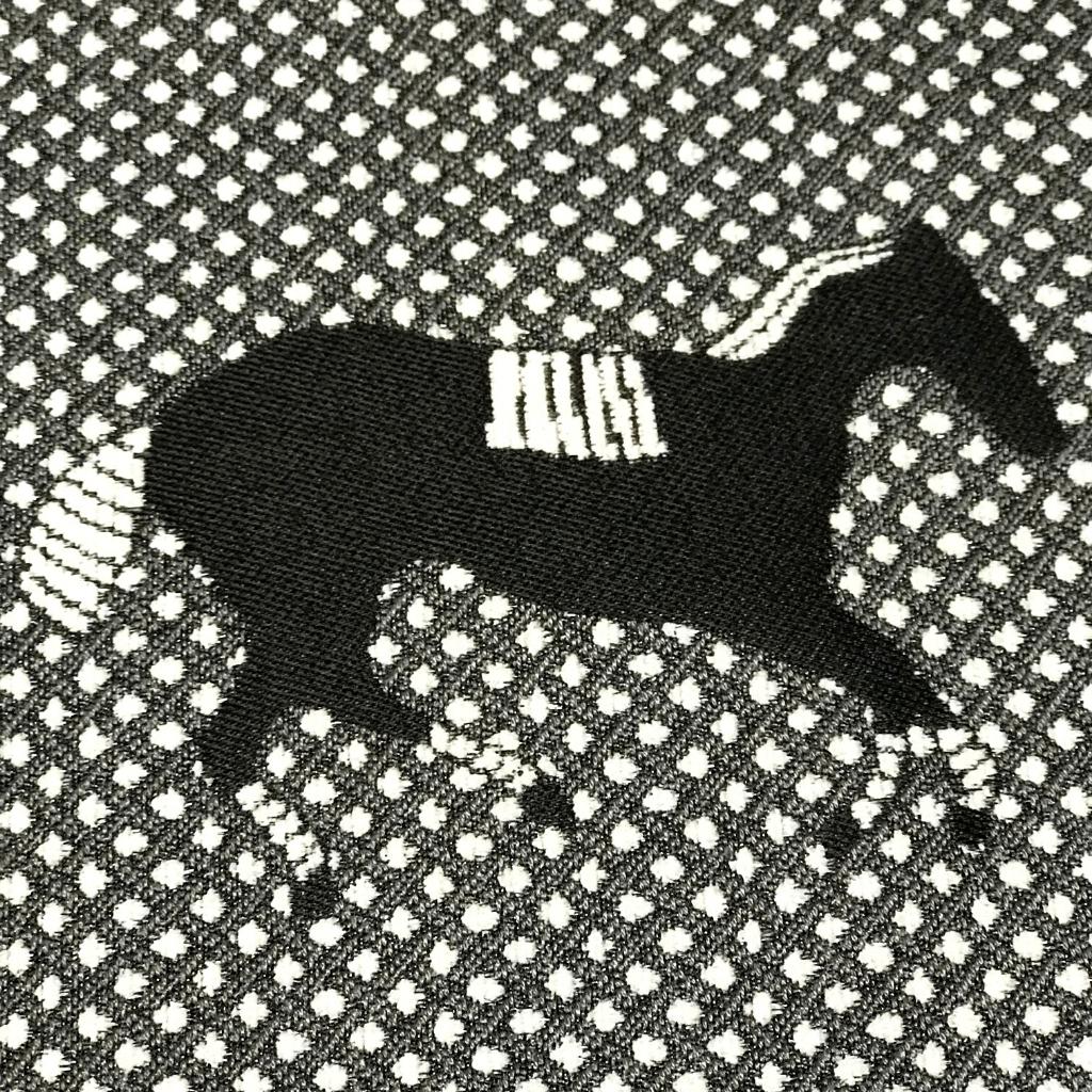 Black and White Horse Printed Jacquard Pillow Cover