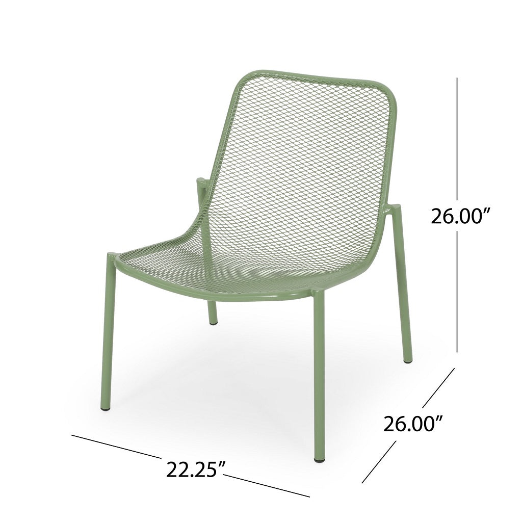 Brenner Outdoor Modern Dining Chair (Set of 2)
