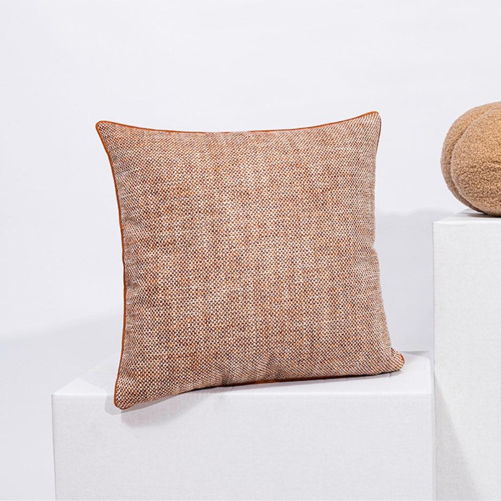 Caramel Woven Textured Throw Pillow Cover