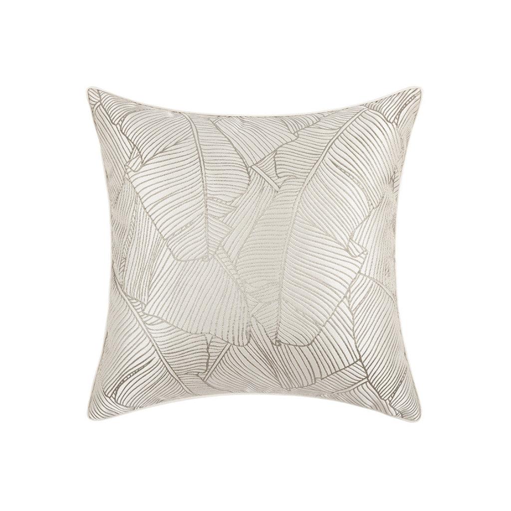Champagne Gold Banana Leaf Pillow Cover
