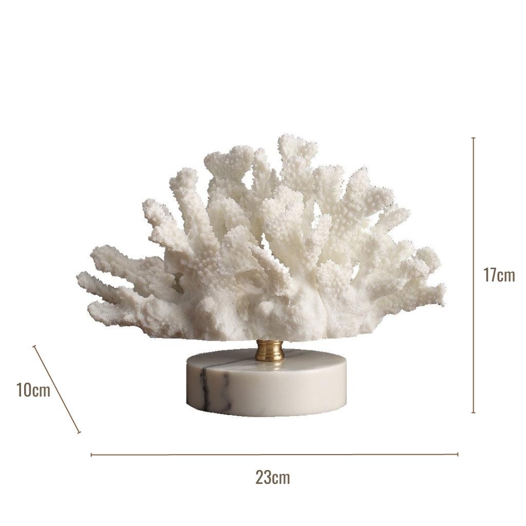 Cluster Coral on Faux Marble Base