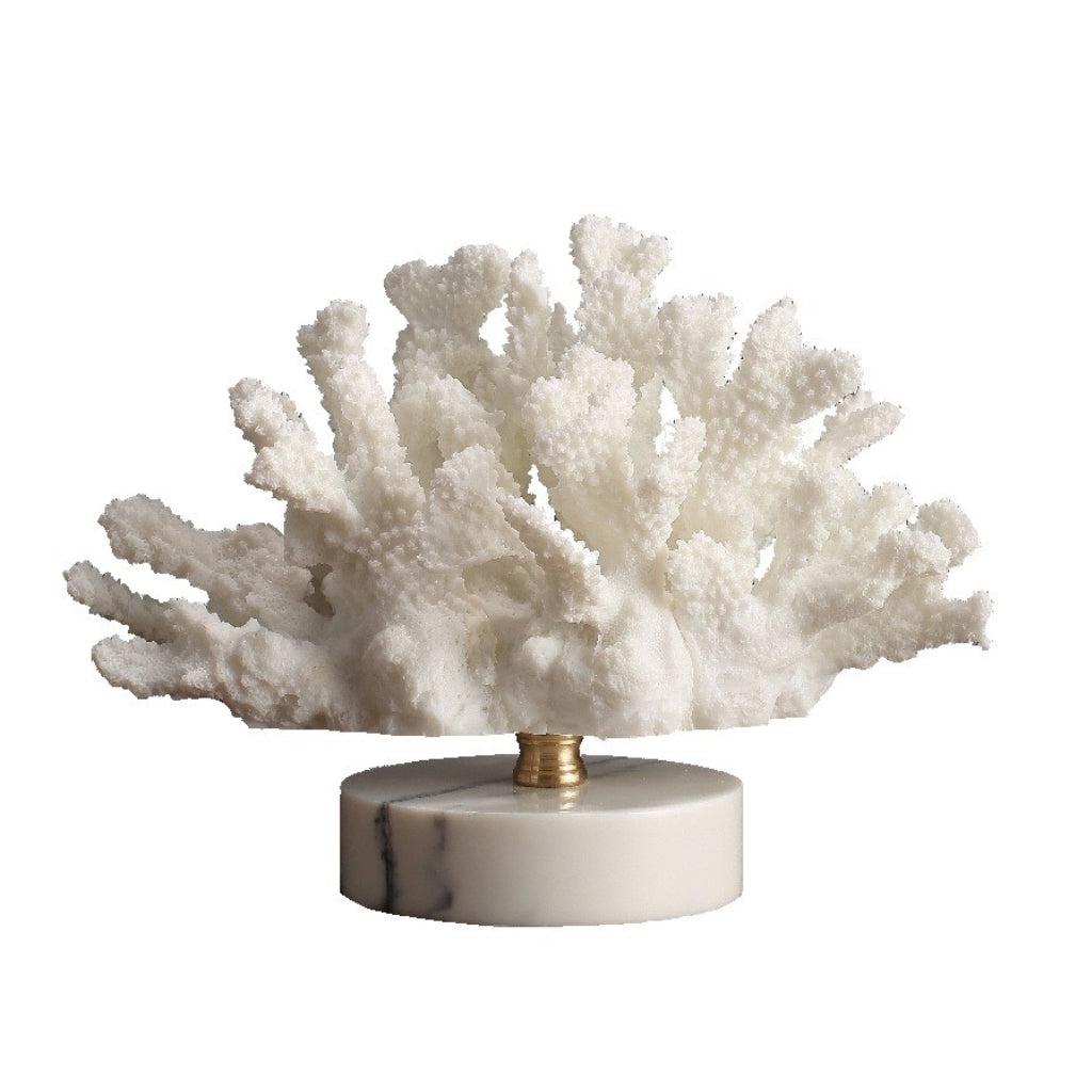 Cluster Coral on Faux Marble Base