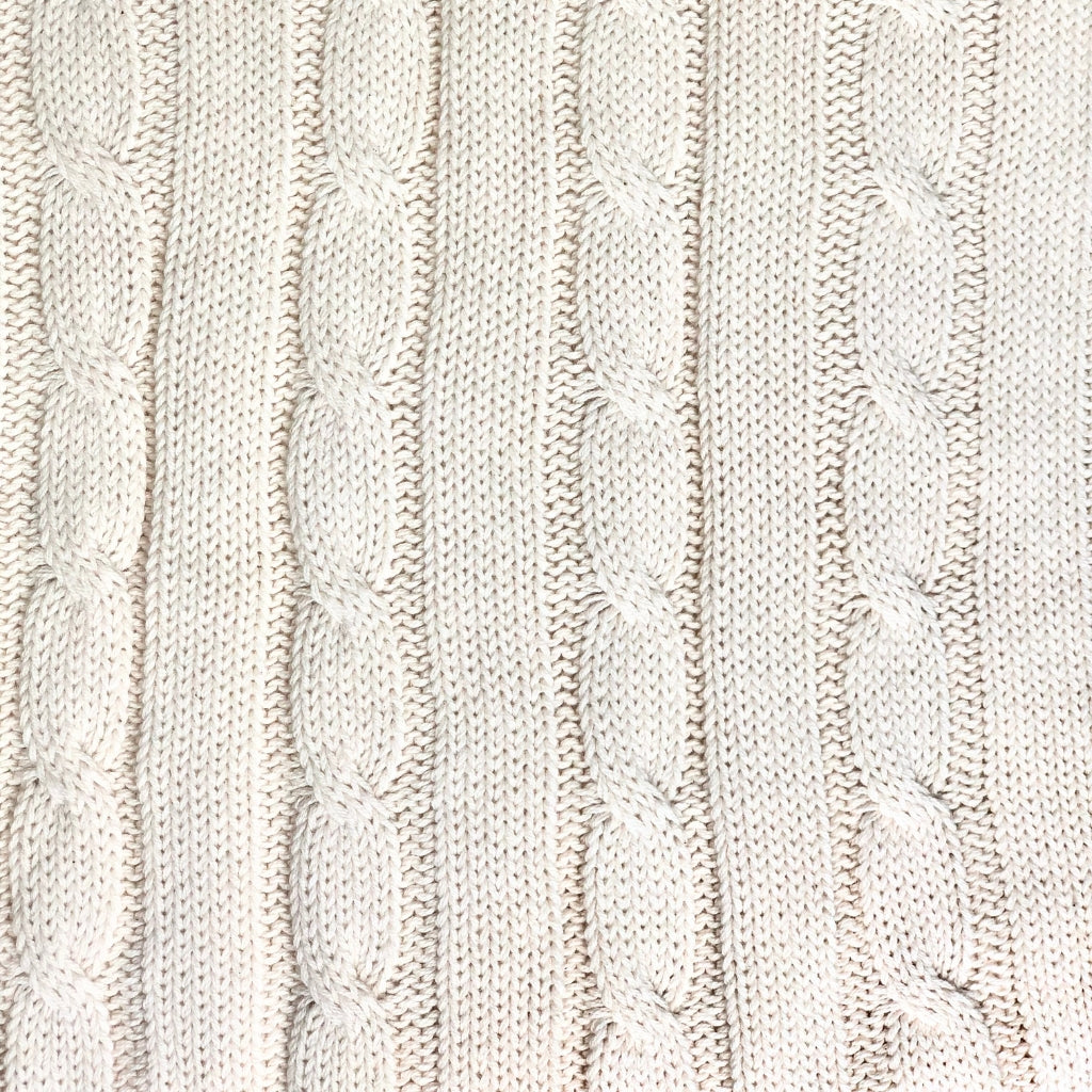 Cotton Cable Knit Throw Blanket