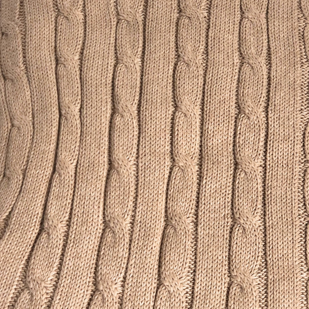 Cotton Cable Knit Throw Blanket