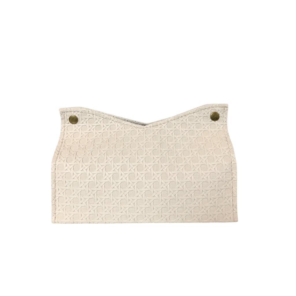 Cream Weave Tissue Box Cover