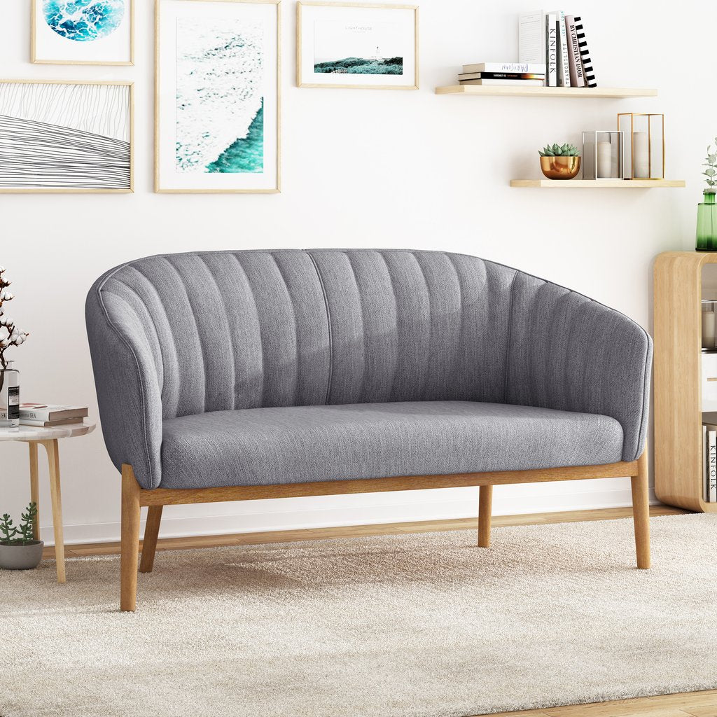 Deborah Mid-Century Fabric Loveseat