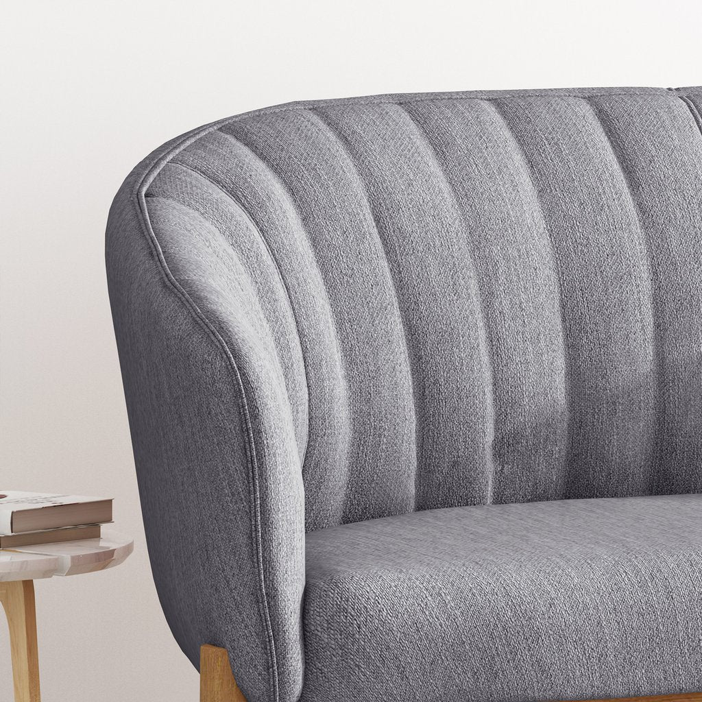 Deborah Mid-Century Fabric Loveseat