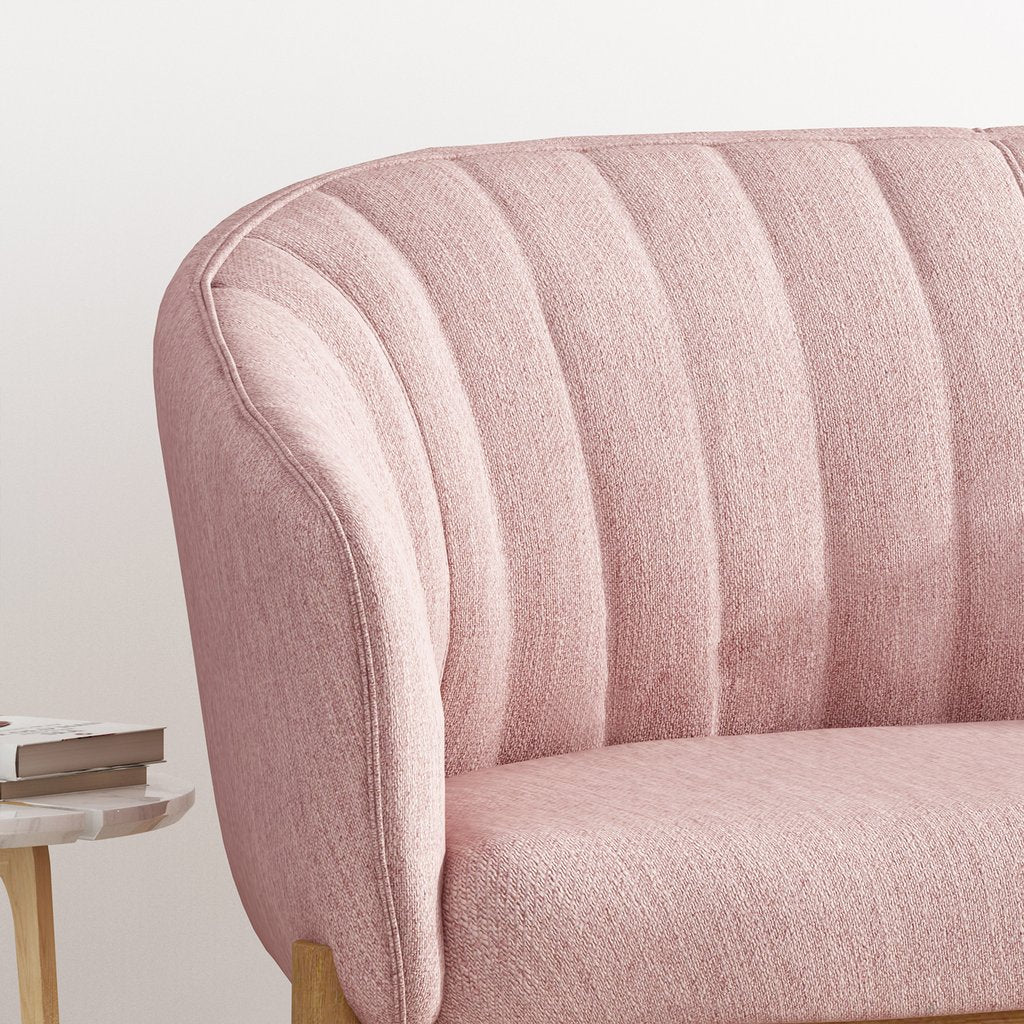 Deborah Mid-Century Fabric Loveseat