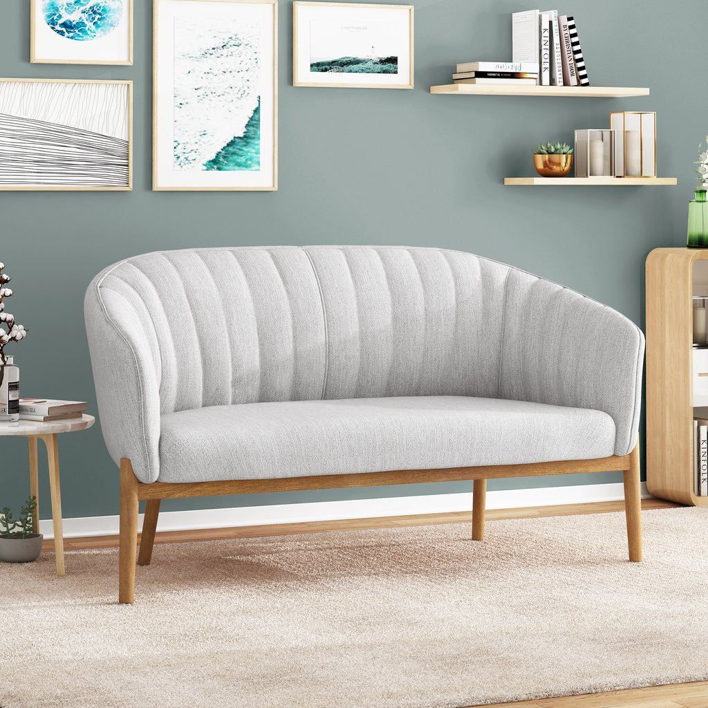 Deborah Mid-Century Fabric Loveseat
