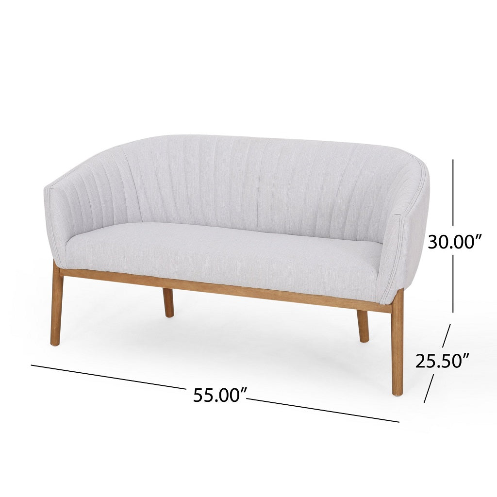 Deborah Mid-Century Fabric Loveseat