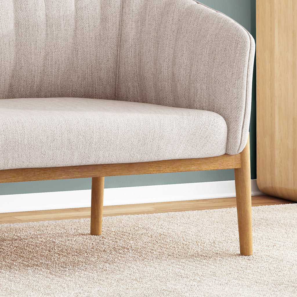 Deborah Mid-Century Fabric Loveseat