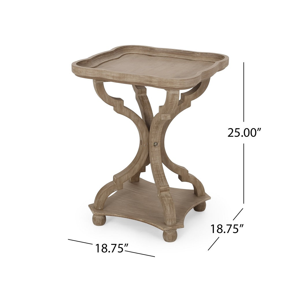 Dianelly French Country Accent Table with Square Top