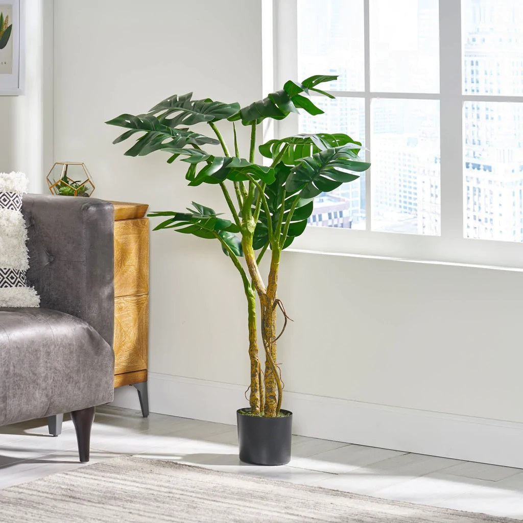Dorse 4' x 2.5' Artificial Monstera Tree