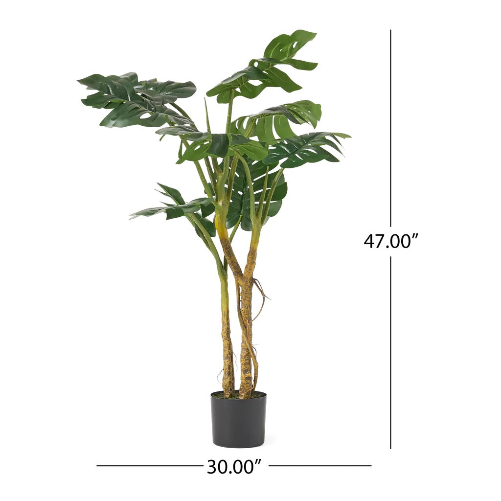 Dorse 4' x 2.5' Artificial Monstera Tree