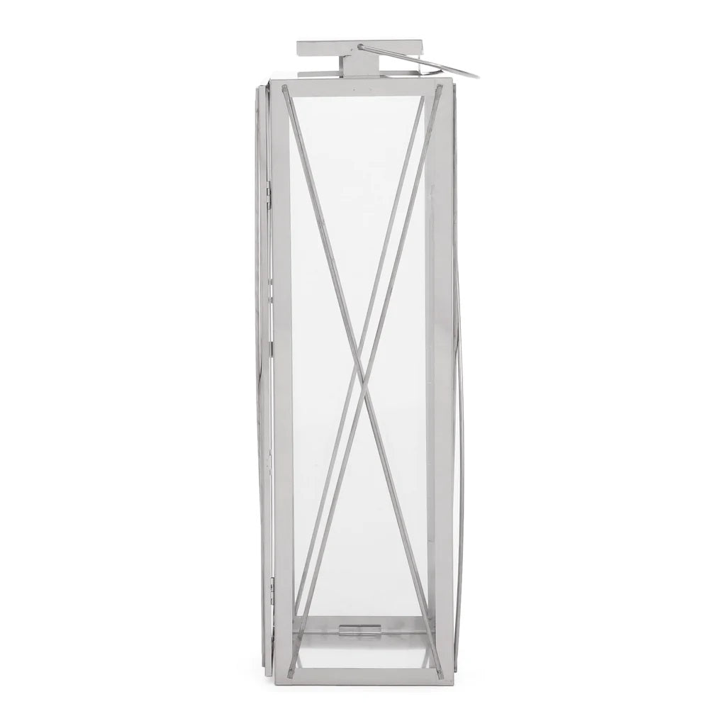 Elwick 22" Modern Outdoor Stainless Steel Lantern