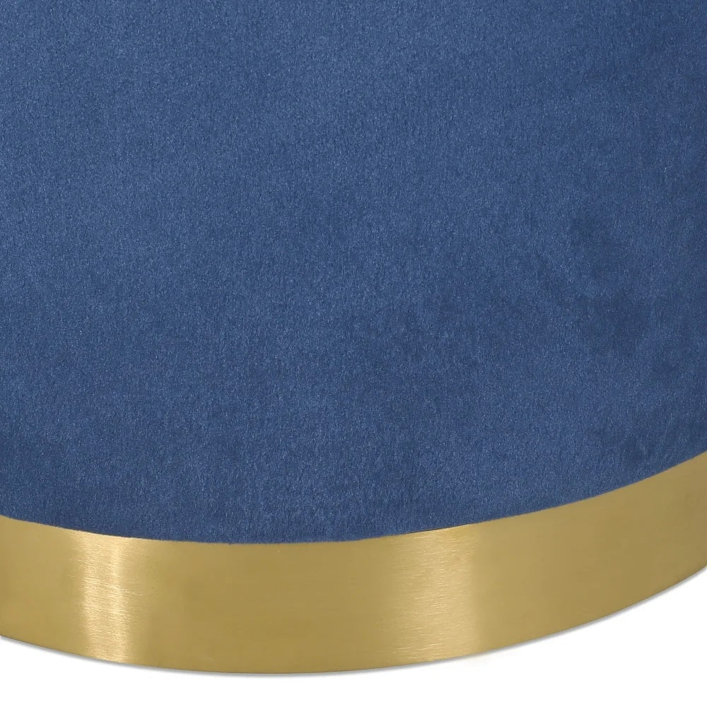 Freas Modern Glam Round Open Back Velvet Swivel Club Chair