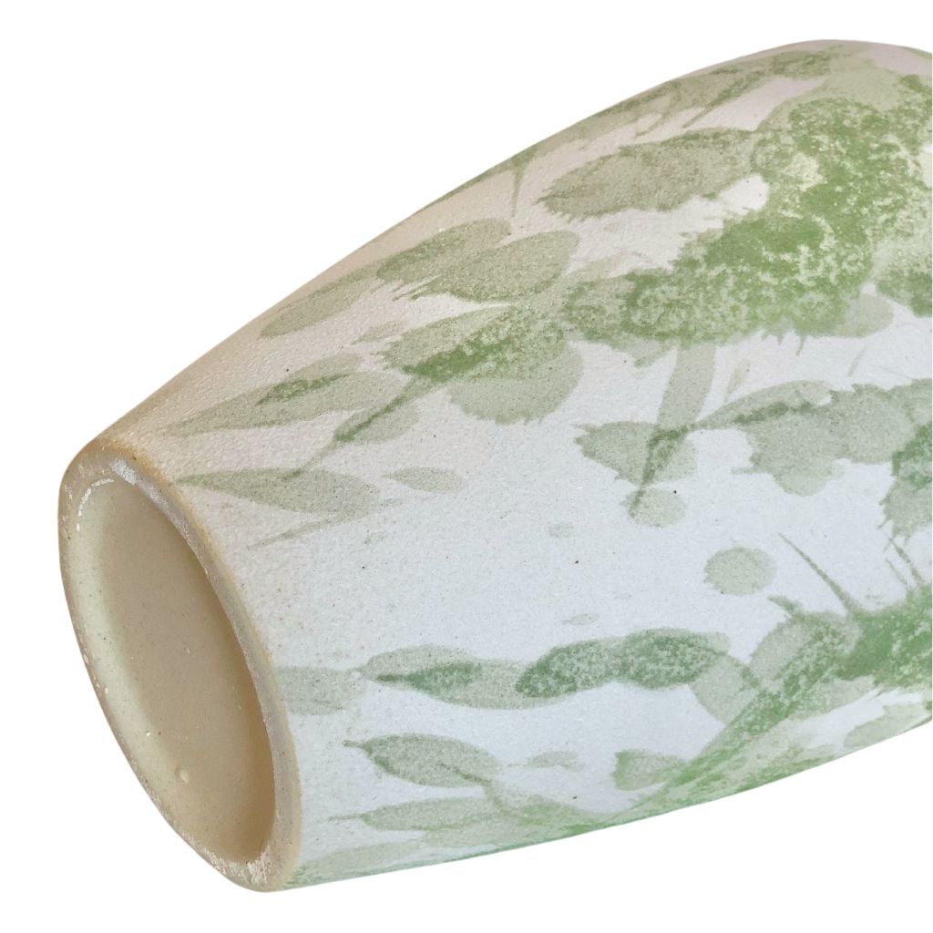 Green Ink Splatter Vases (Set of 2)
