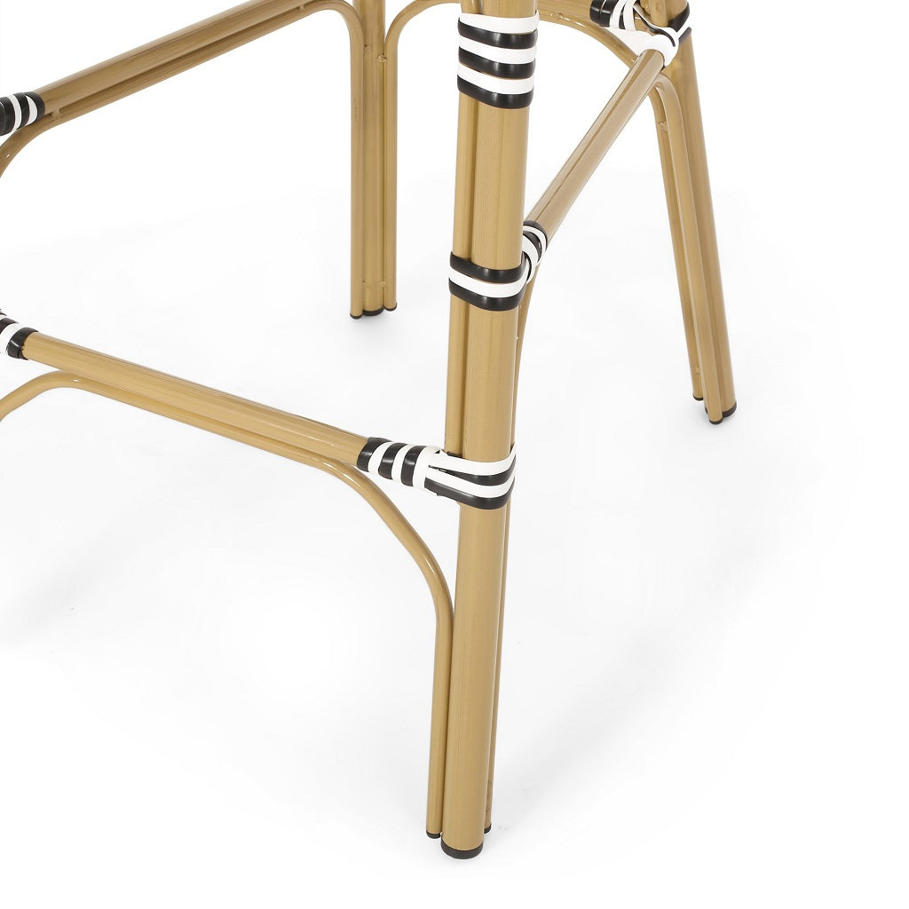 Grelton Outdoor Aluminum French Barstools, Set of 2