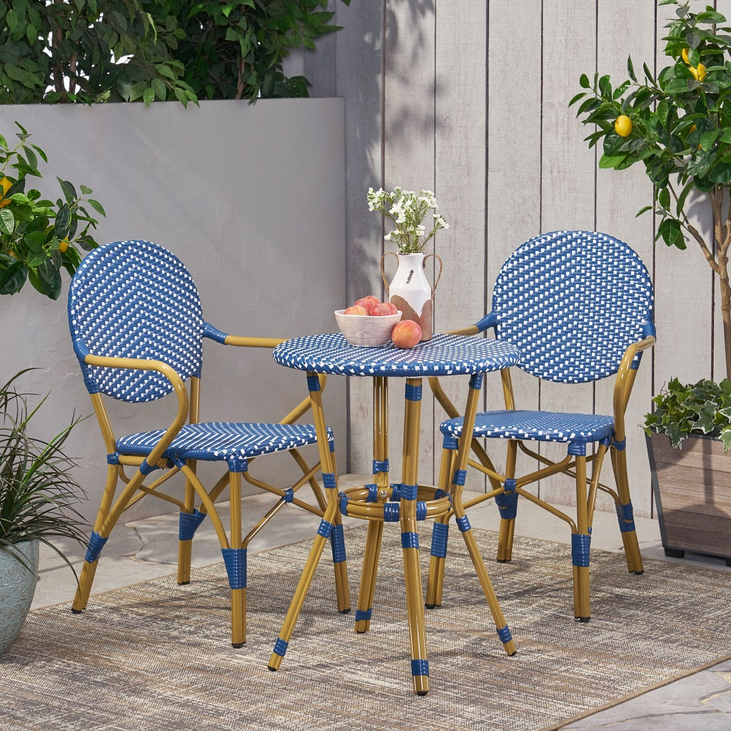 Groveport Outdoor Aluminum French Bistro Set