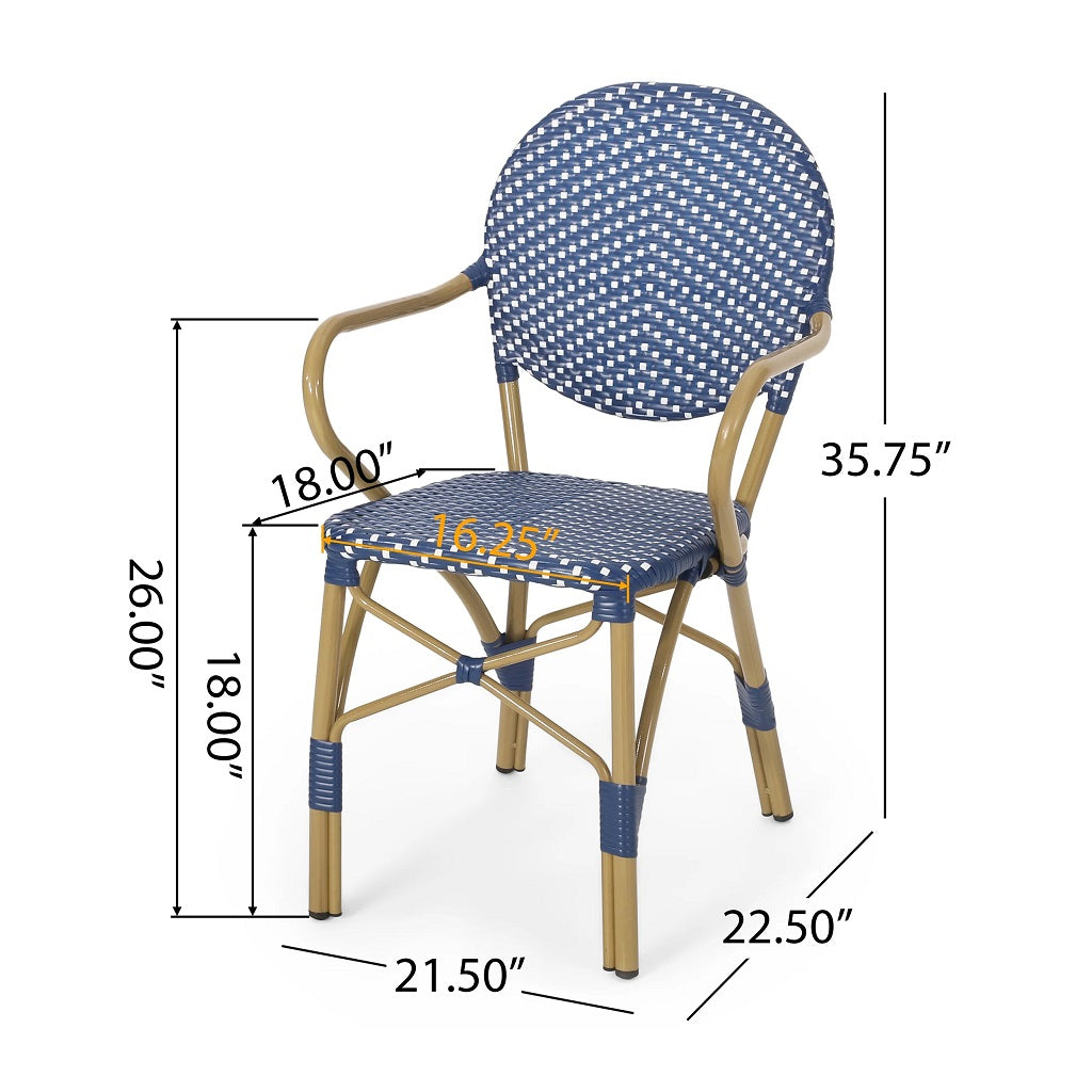 Groveport Outdoor Aluminum French Bistro Set