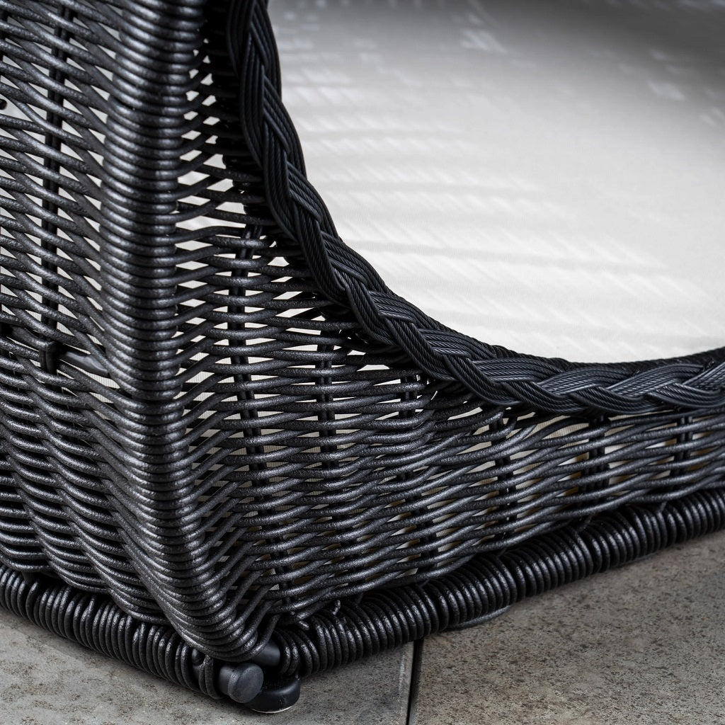 Hayes Outdoor Wicker Igloo Cushioned Pet Bed