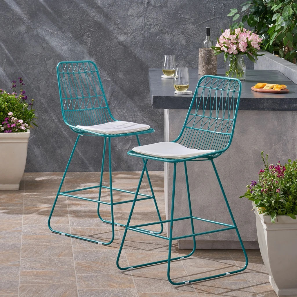 Hedy Outdoor Counter Stool (Set of 2)
