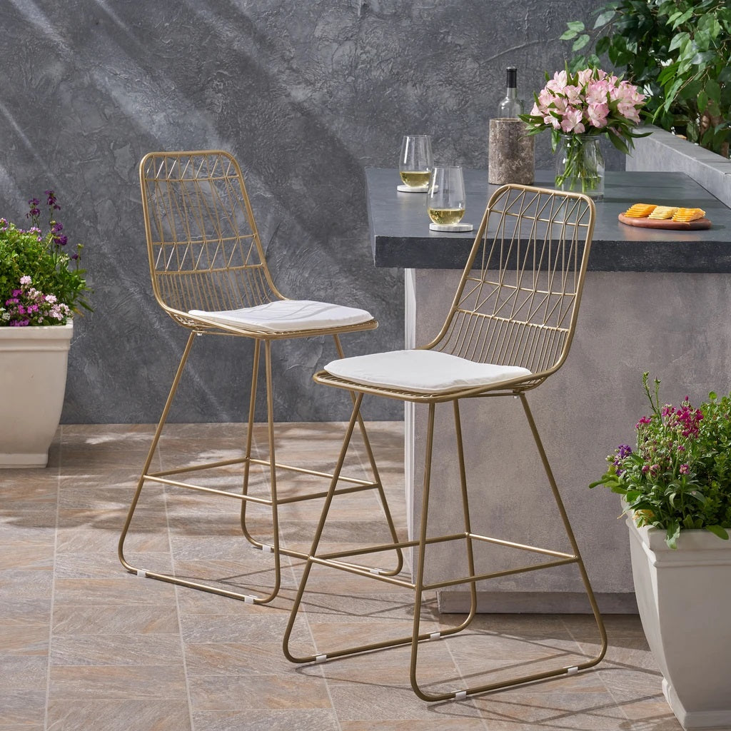 Hedy Outdoor Counter Stool (Set of 2)