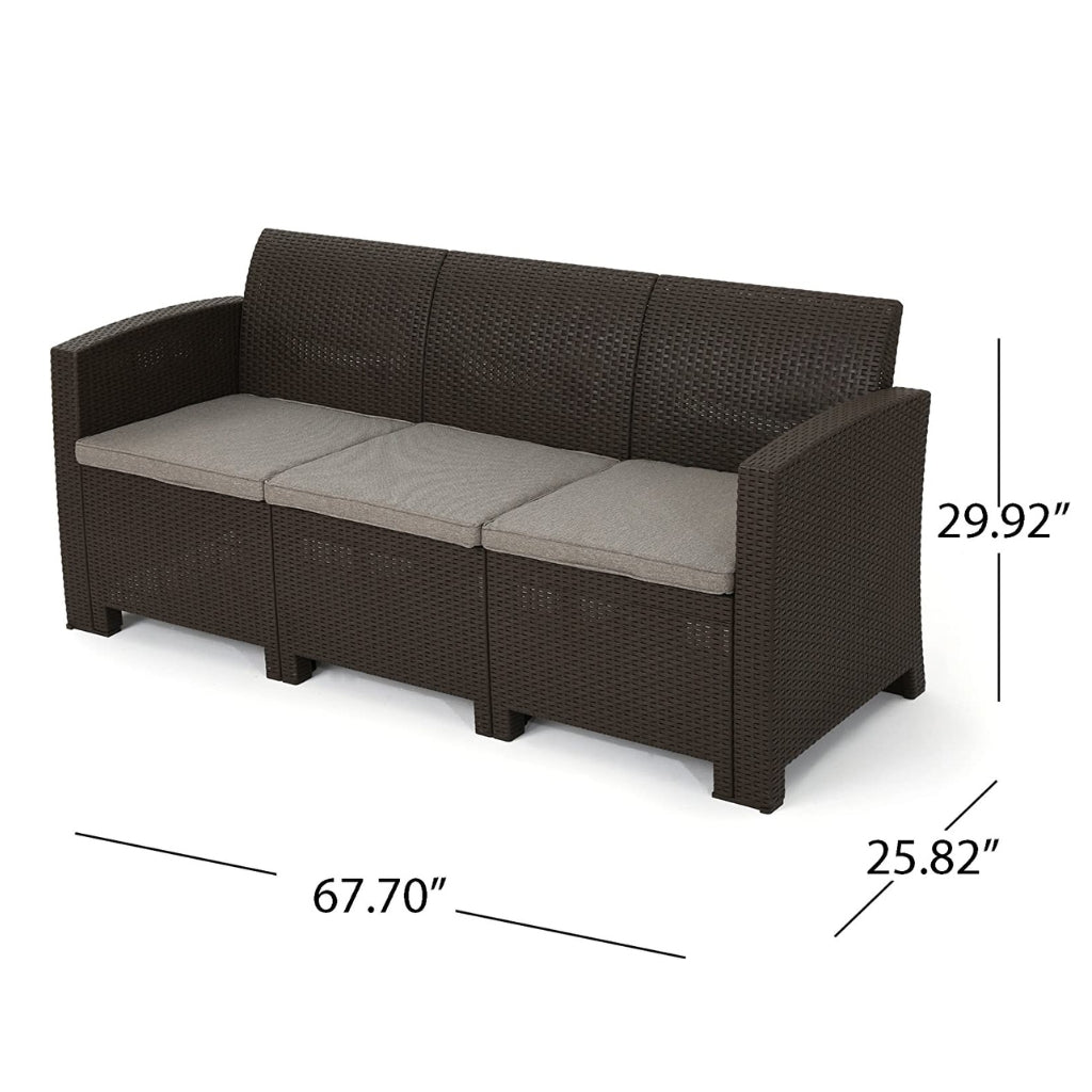Jacob Outdoor 4 Piece Faux Wicker Chat Set