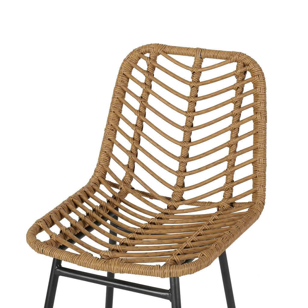 Jessie Outdoor Wicker Barstools (Set of 2)
