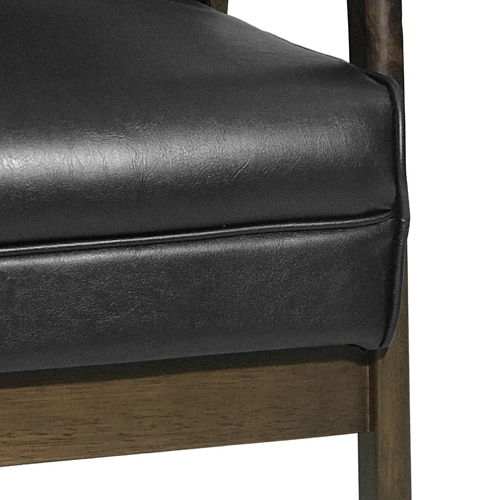Katharine Mid-Century Faux Leather Modern Accent Chair