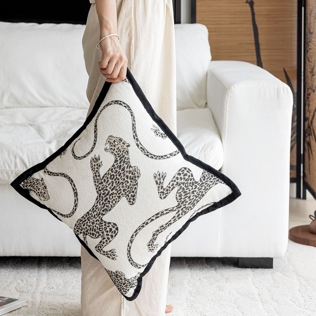 Leopards In Wild Throw Pillow Cover