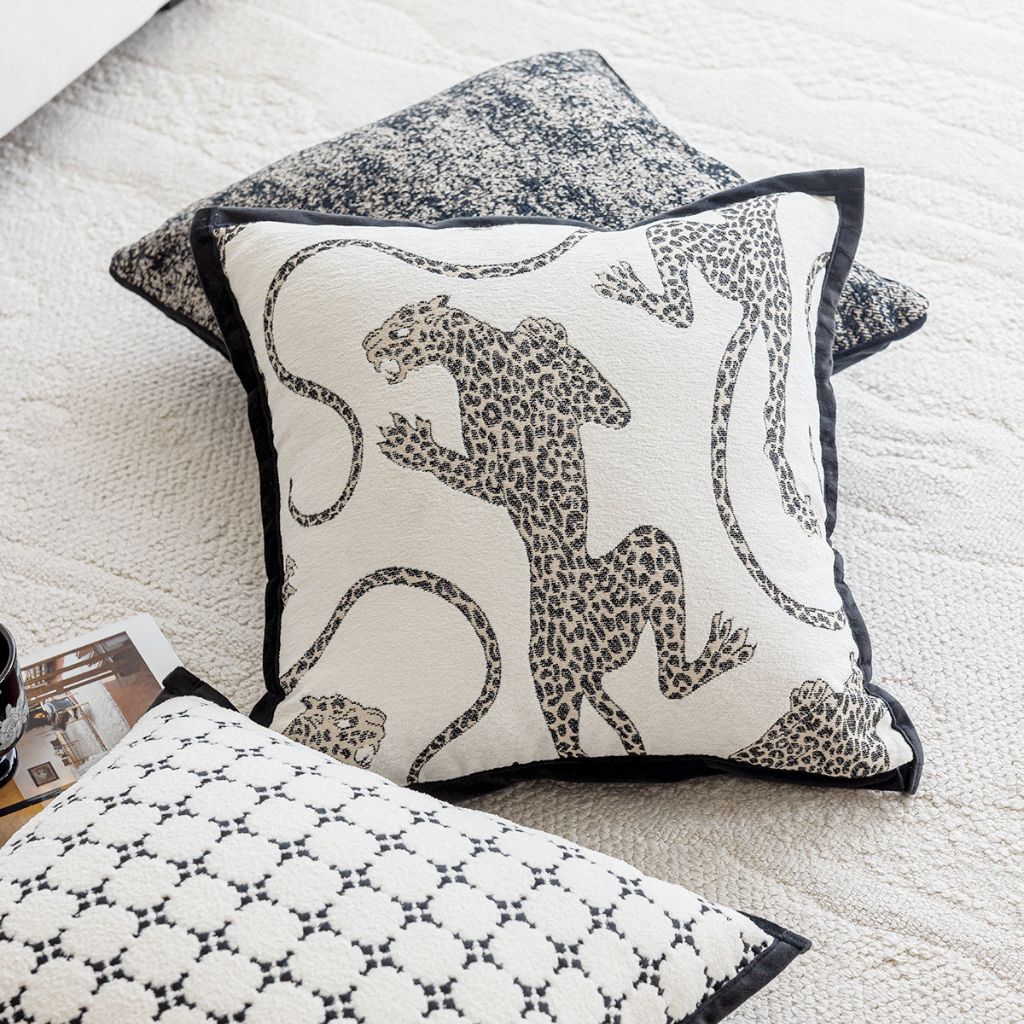 Leopards In Wild Throw Pillow Cover