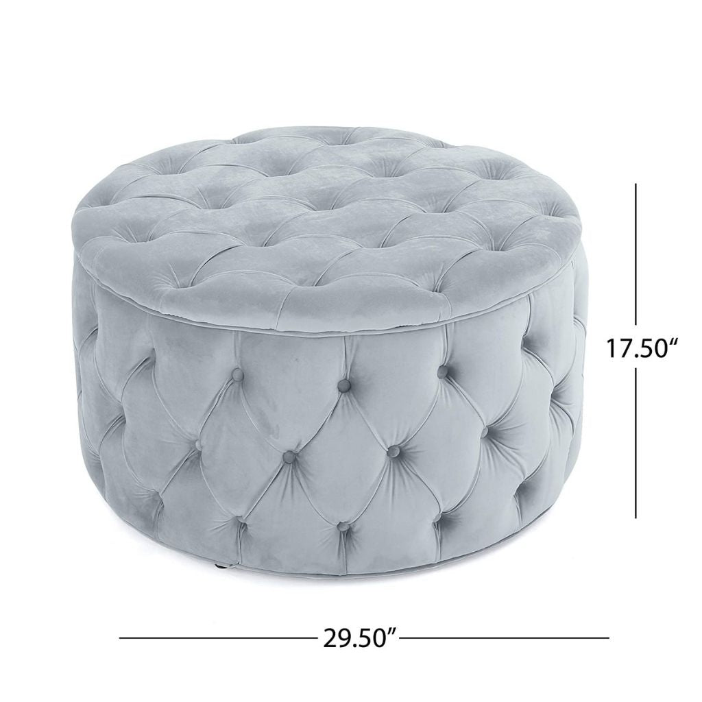 Maelyn Plush New Velvet Ottoman
