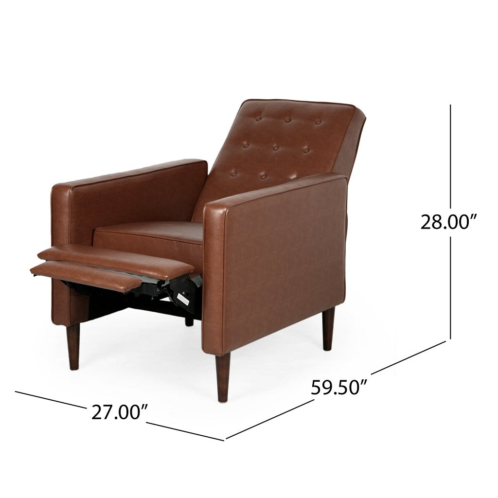 Mason Mid-Century Modern Button Tufted Recliner
