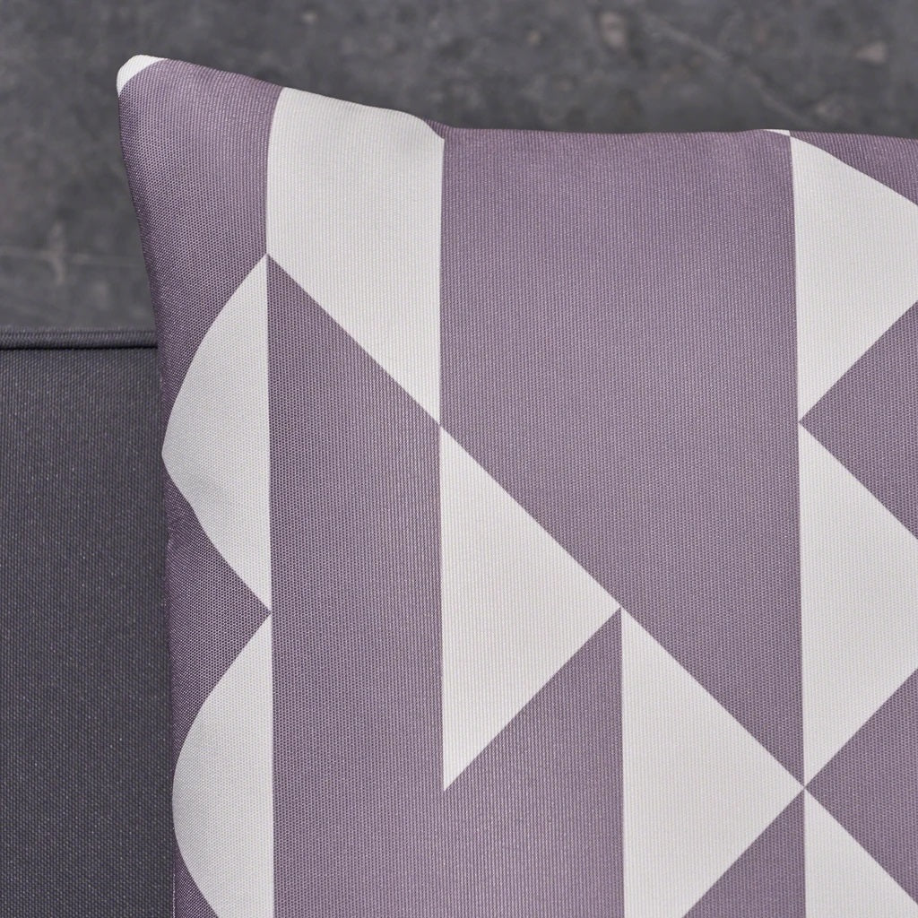 Mayme Outdoor Pillow, 17.75" Square, Abstract Geometric Pattern