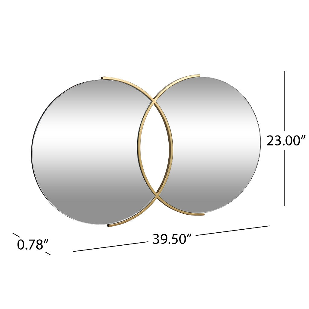 Medlock Modern Glam Overlapping Round Wall Mirror