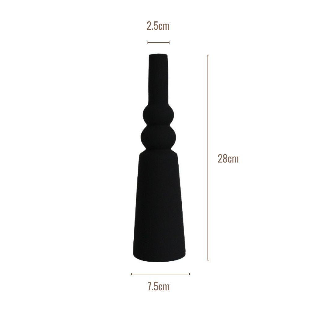 Minimalist Sculpted Bottle Vases (Set of 2)