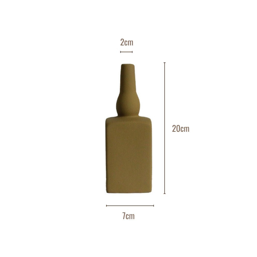 Minimalist Sculpted Bottle Vases (Set of 2)