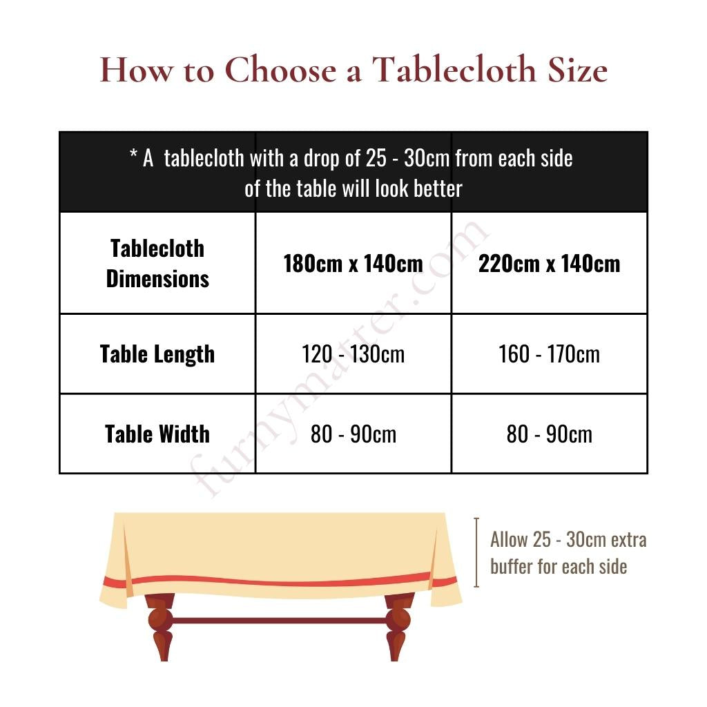 Mocha Botanical Print Tablecloth