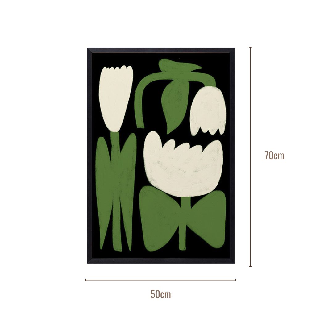 Modern Abstract Garden Wall Art Framed Print