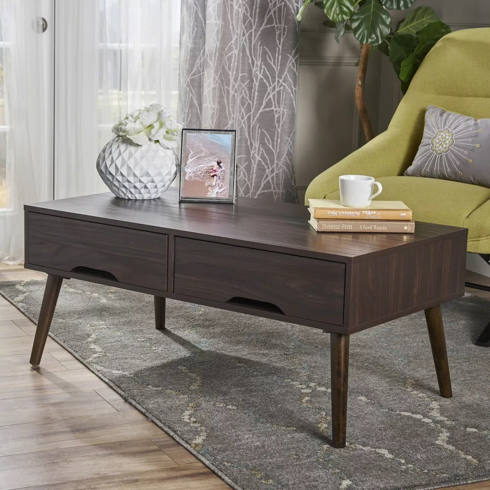 Naomi Mid Century Modern Finished Fiberboard Coffee Table